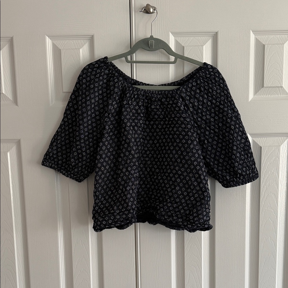 Universal Thread Navy Patterned Blouse